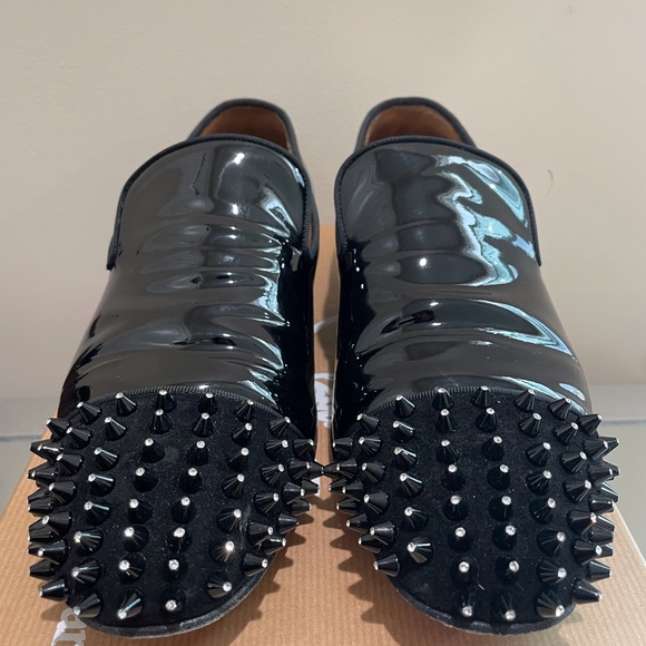 COPY - Men’s Christian Louboutin “Spooky 2 Flat” Black Patent Oxford - Picture 2 of 11